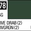 Mr Hobby H078 - Olive Drab (2) - Aqueous Hobby Color