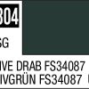 Mr Hobby H304 - Olive Drab Fs 34087 - Aqueous Hobby Color