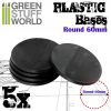 GSW Basi Plastica - Tonde 60mm Nero