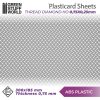 GSW Foglio Plasticard Diamante Ho 0,75mm- Misura A4