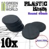 GSW Basi Plastica - Tonde 40mm Nero