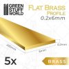 GSW Profilato in Ottone Piatto 0.2 x 6mm