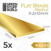 GSW Profilato in Ottone Piatto 0.2 x 12mm