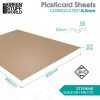 GSW Foglio Plasticard Corrugato Fine 0.5mm largo