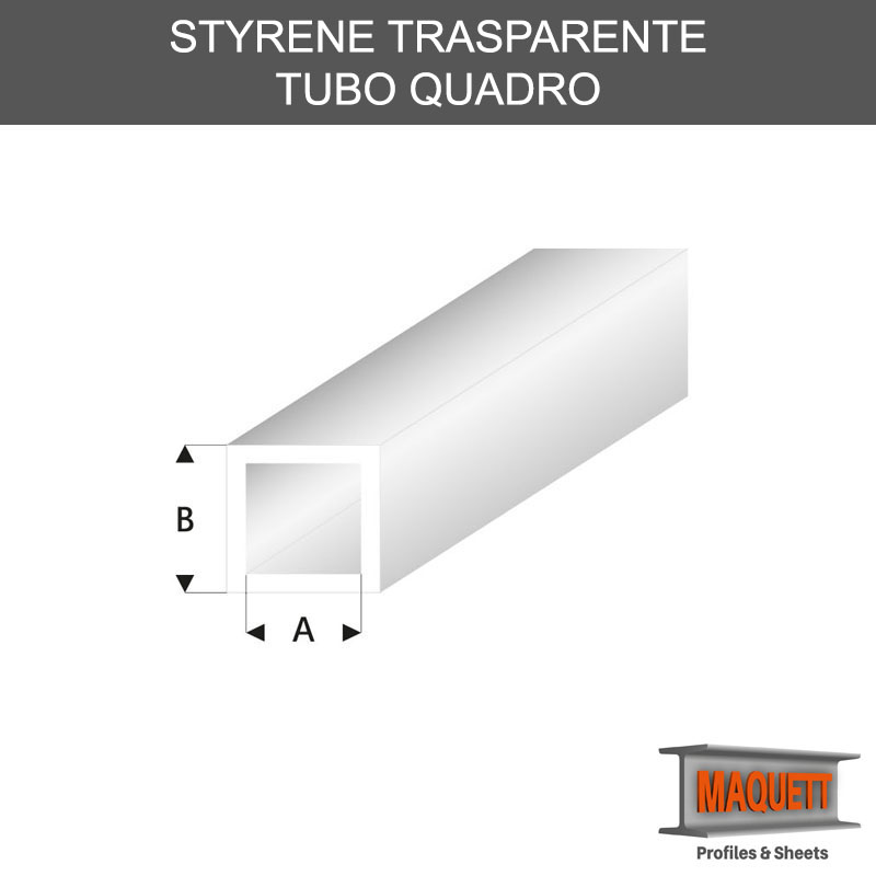 Maquette 430-57/3 (4x5) Tubo Quadro Trasparente