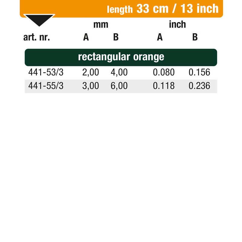 Maquette 441-55/3 (3x6) Tubo Rettangolare Arancione Trasparente