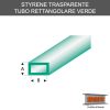 Maquette 444-53/3 (2x4) Tubo Rettangolare Verde Trasparente