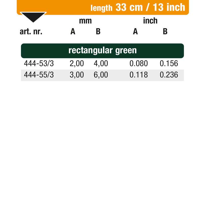 Maquette 444-53/3 (2x4) Tubo Rettangolare Verde Trasparente