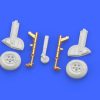 Brassin 672135 Spitfire Mk. IX legs BRONZE w/ 5 spoke wheels, smooth tire