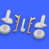 Brassin 672136 Spitfire Mk. IX legs BRONZE w/ 5 spoke wheels, pattern