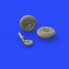 Brassin 672146 Spitfire Mk. VIII wheels - 4 spoke w/ smooth tire