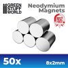 GSW Magneti Neodimio 8x2mm - 50 unità (N52)