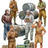 MiniArt 49018 German & Italian Pilots W/Dal Soldiers. North Africa