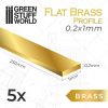 GSW Profilato in Ottone Piatto 0.2 x 1mm