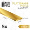 GSW Profilato in Ottone Piatto 0.2 x 2mm