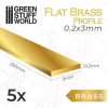 GSW Profilato in Ottone Piatto 0.2 x 3mm