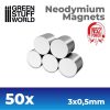 GSW Magneti Neodimio 3x0'5mm - 50 unità (N52)