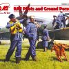 ICM 48081 RAF Pilots and Ground Personnel 1939-19457 figures - 3 pilots 3 mechanics 1 WREN member and dog figure