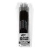 AK9086 Silicone Brushes Medium Hard Tip Medium (Set Of 5)