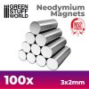 GSW Magneti Neodimio 3X2Mm - 100 Unità (N52)